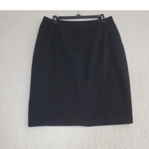 Worthington Stretch Pencil Skirt Womens 12 Black Side Zip Knee Length Office